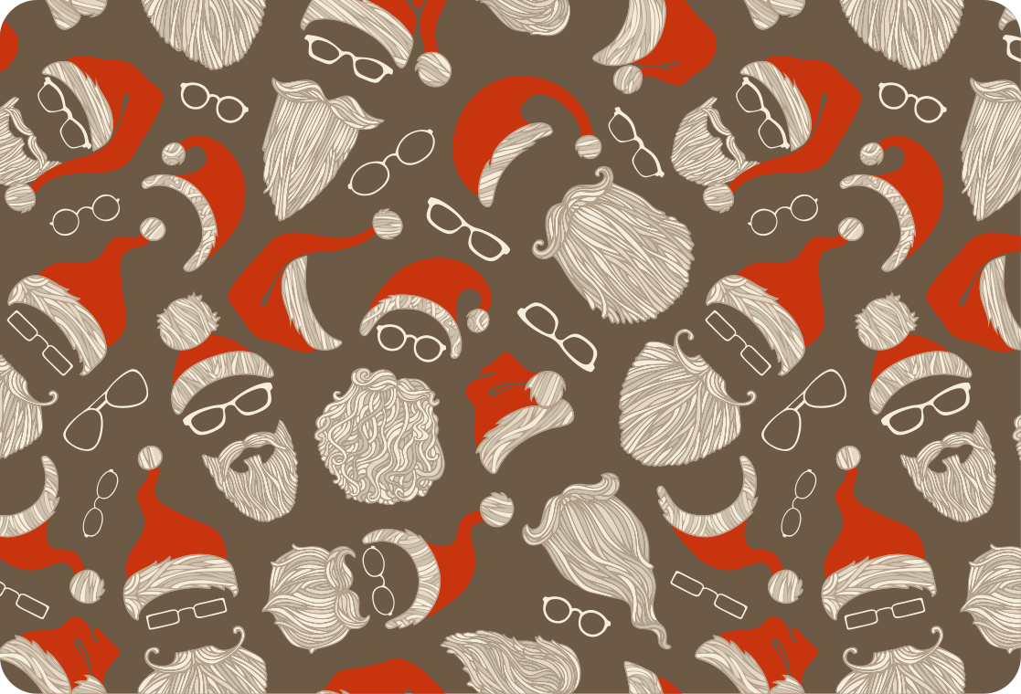 Alfombra vinílica navidad cara de santa vintage - TenVinilo