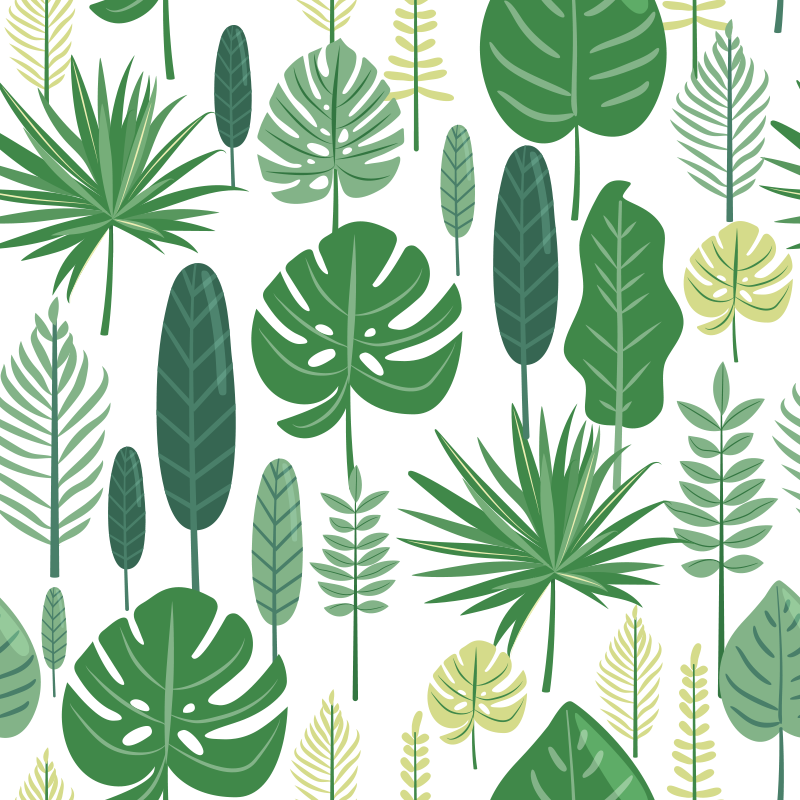 Alfombra vinílica flores monstera - TenVinilo