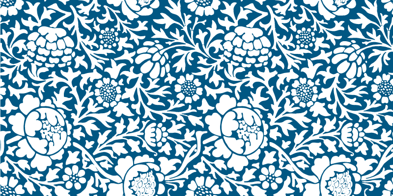 Alfombra vinílica flores azul marino - TenVinilo