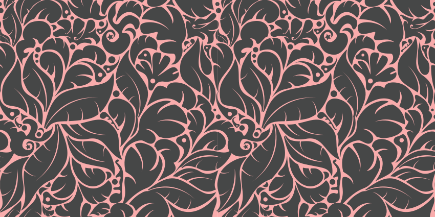 Alfombra vinílica flores patrón floral vintage - TenVinilo