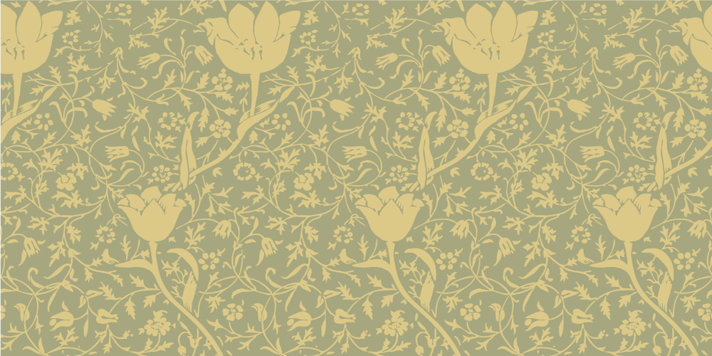 Alfombra vinílica flores estilo dorado y verde - TenVinilo