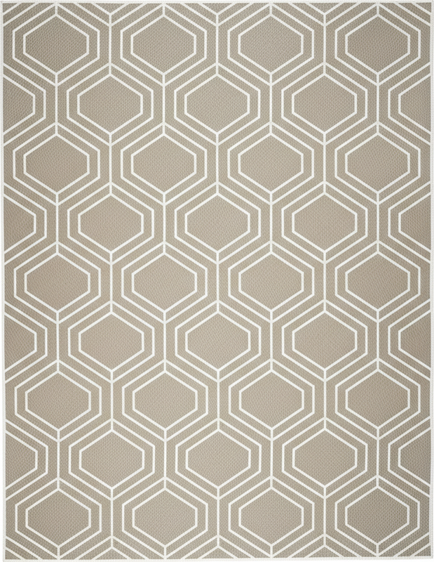 Alfombra vinílica geométrica patrón de colmena - TenVinilo