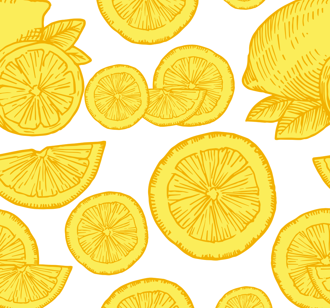 Alfombra vinílica cocina dibujo de naranja y limón - TenVinilo