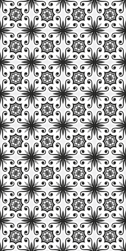 Alfombra vinílica cocina azulejo negro vintage - TenVinilo