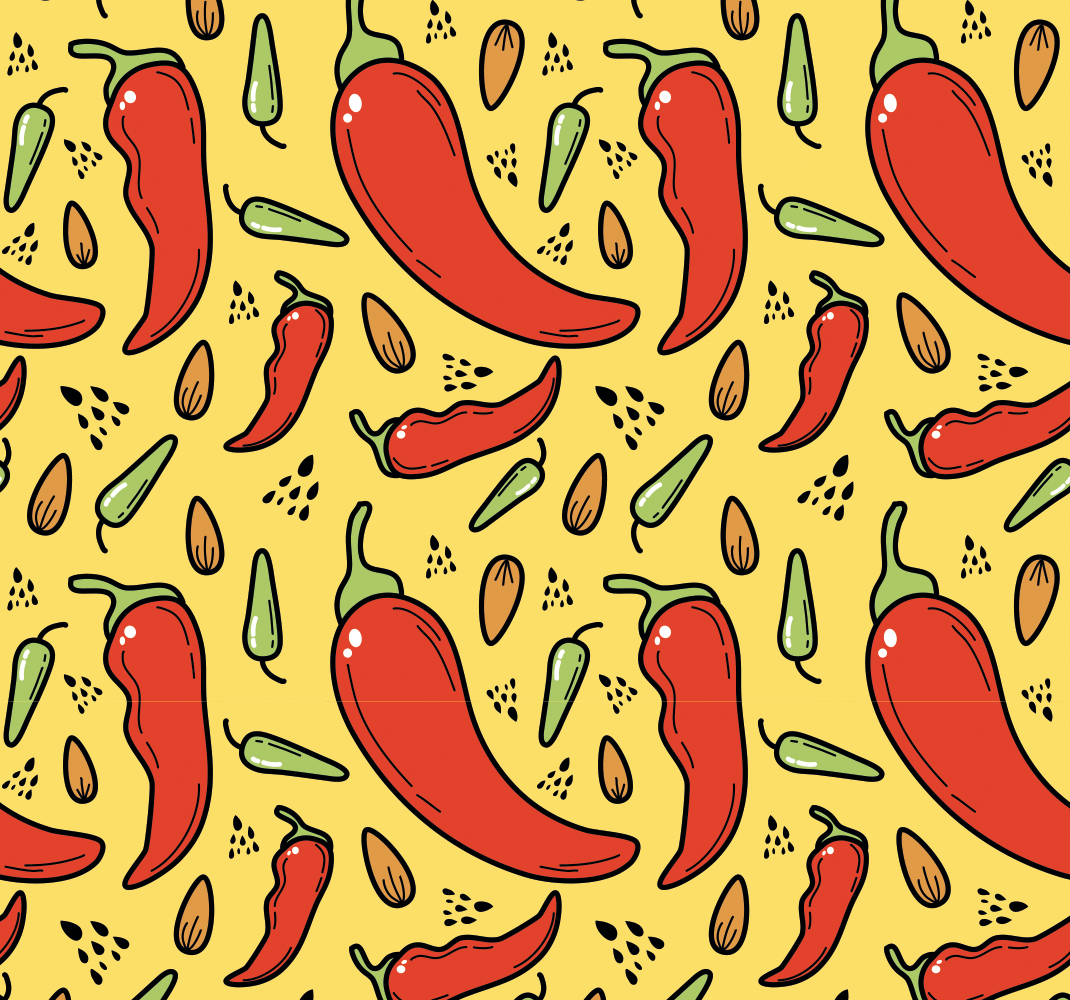 Alfombra vinílica cocina pimientos rojos y verdes - TenVinilo