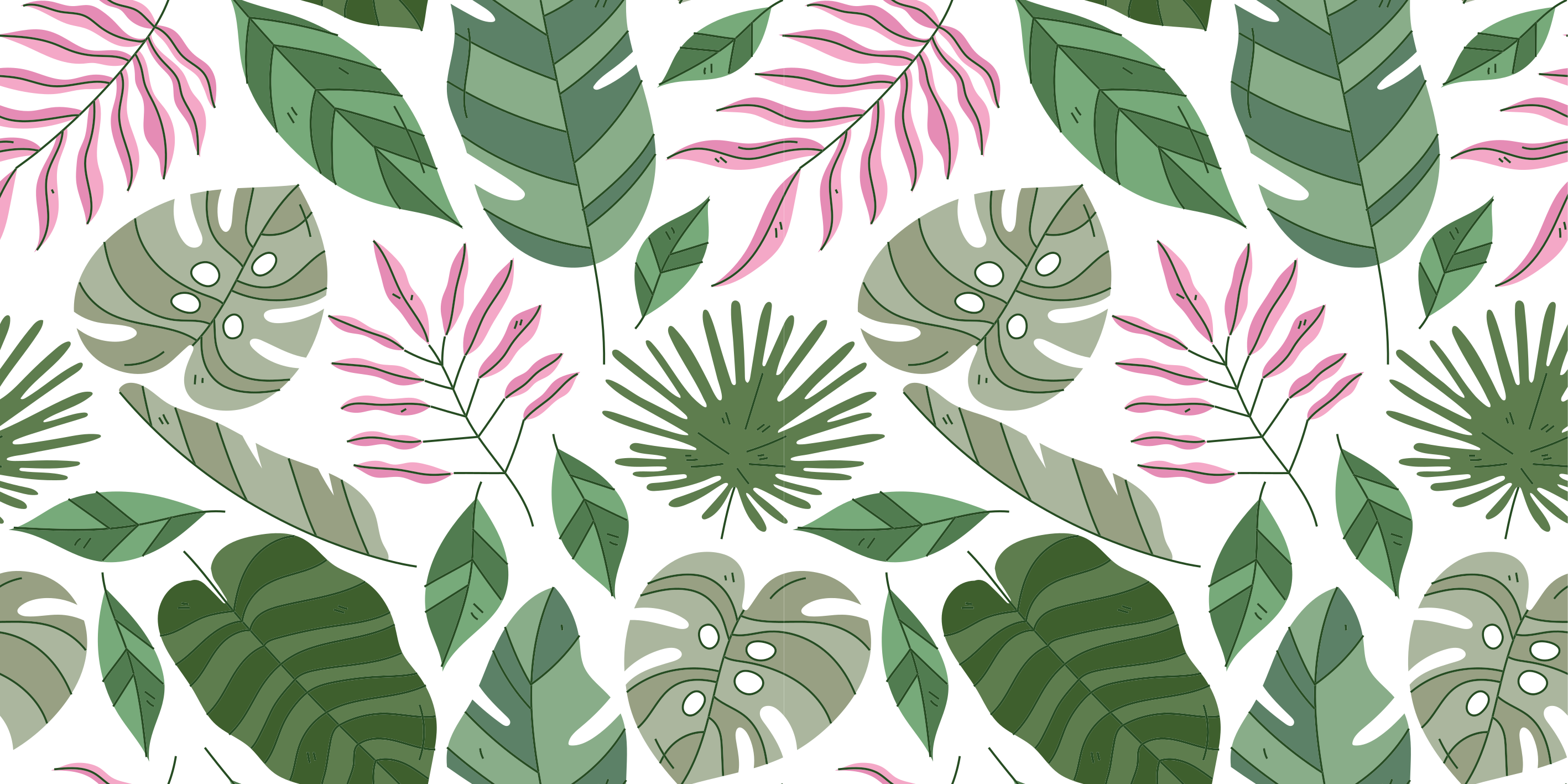 Alfombra vinílica flores jardín minimalista tropical - TenVinilo