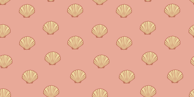 Alfombra vinílica flores diseño de conchas - TenVinilo