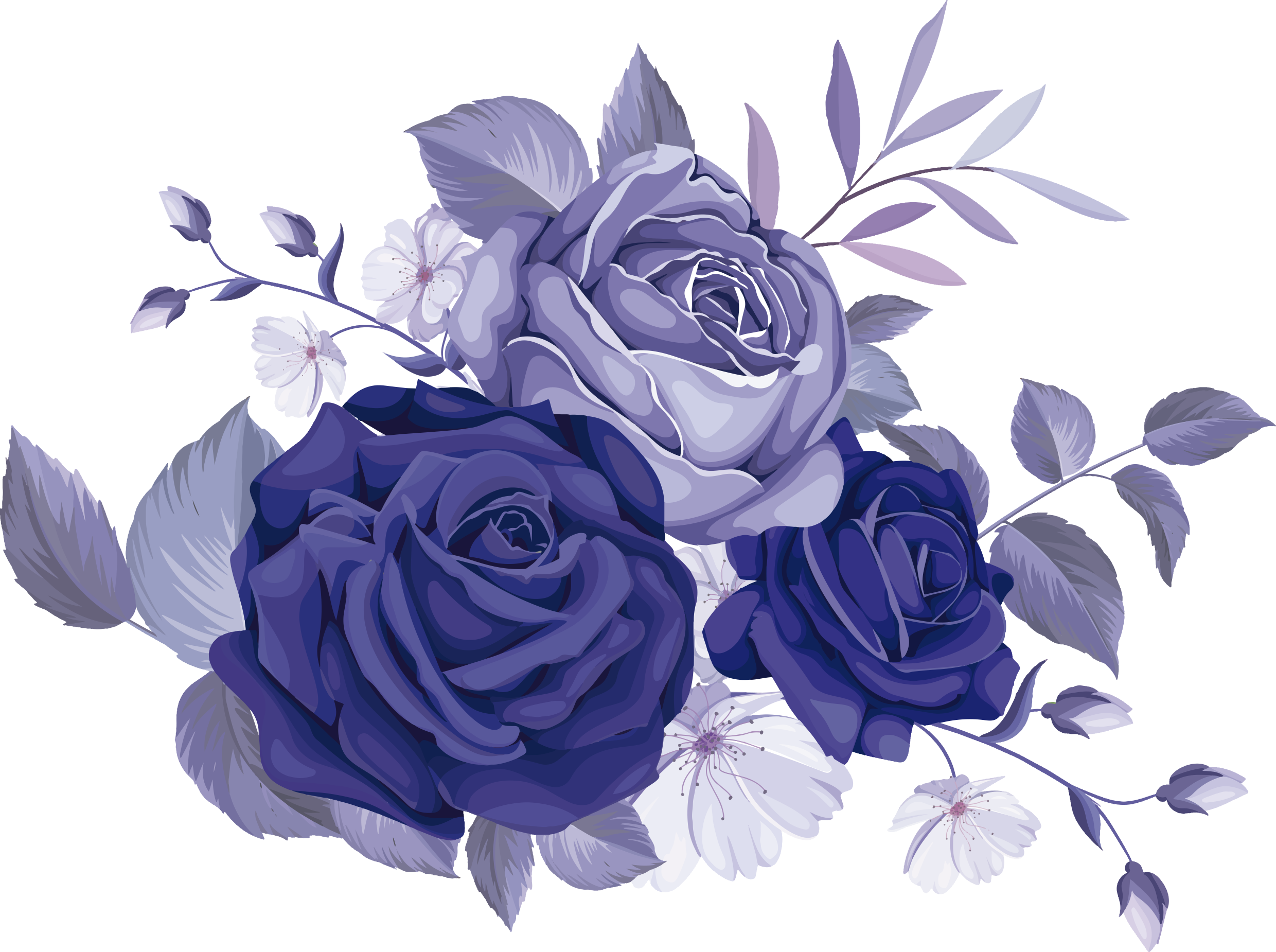 Alfombra vinílica flores rosas moradas elegantes - TenVinilo