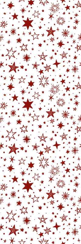 Alfombra vinílica de estrellas acuarela roja - TenVinilo