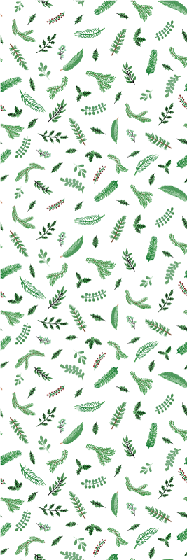 Alfombra vinílica navidad con diseño de hojas - TenVinilo