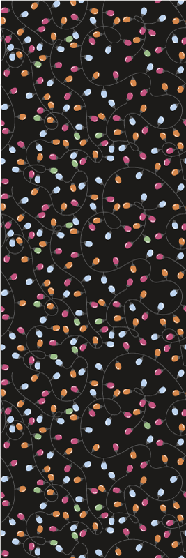 Alfombra vinílica navidad decoración de luces felices - TenVinilo