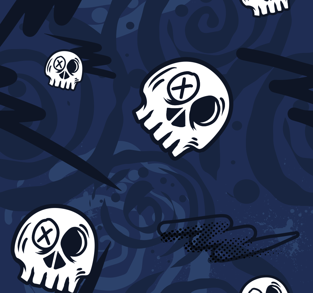 Alfombra vinílica dormitorio calaveras graffiti - TenVinilo