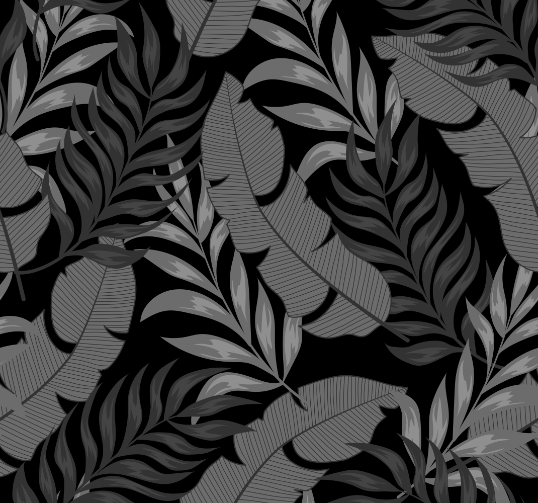 Alfombra vinílica dormitorio hojas de selva oscura - TenVinilo