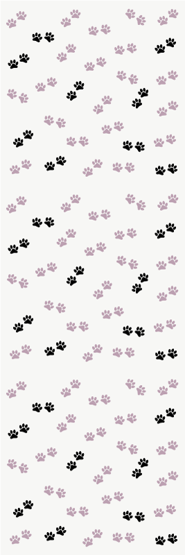 Alfombra vinílica dormitorio huellas de patas de gato - TenVinilo