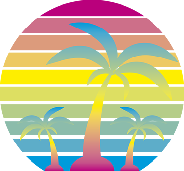 Alfombra vinílica naturaleza atardecer vintage 80's - TenVinilo