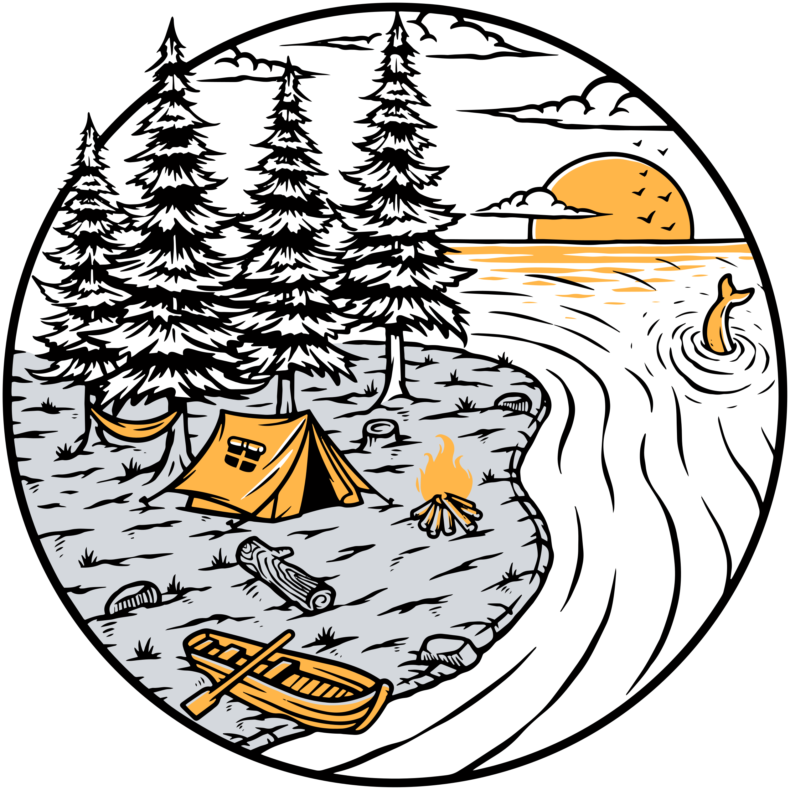 Alfombra vinílica naturaleza paisaje amarillo motorhome - TenVinilo