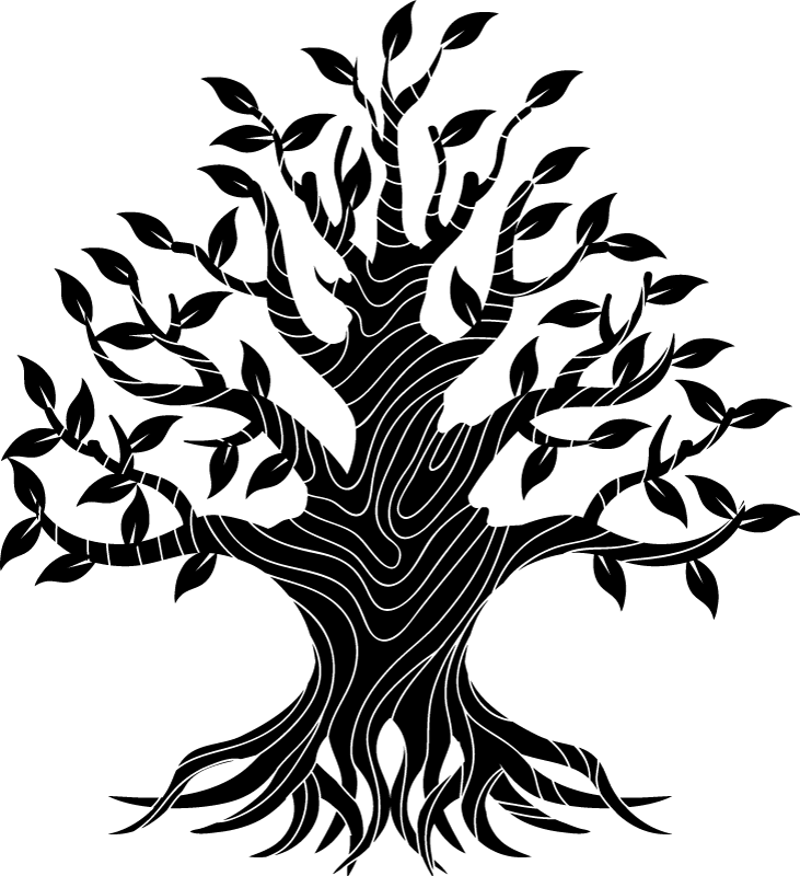 Alfombra vinílica naturaleza líneas del árbol de la vida - TenVinilo