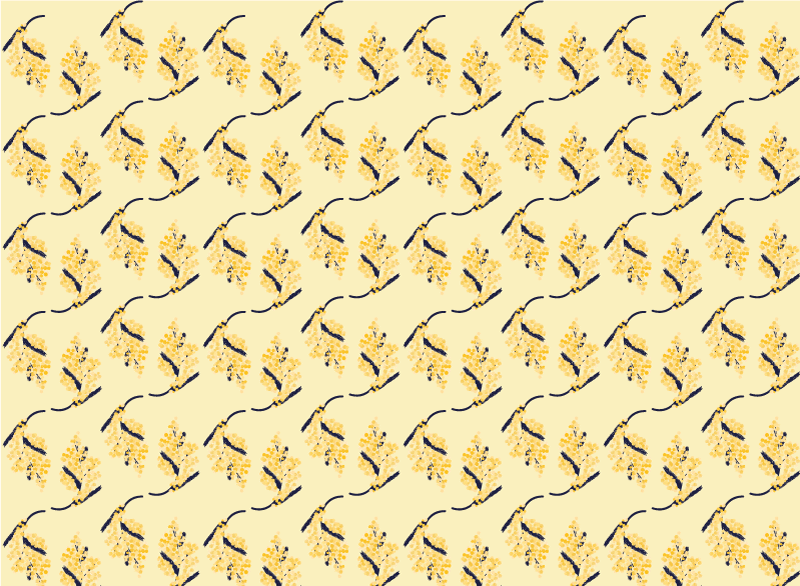 Alfombra vinílica naturaleza patrones de mimosas - TenVinilo