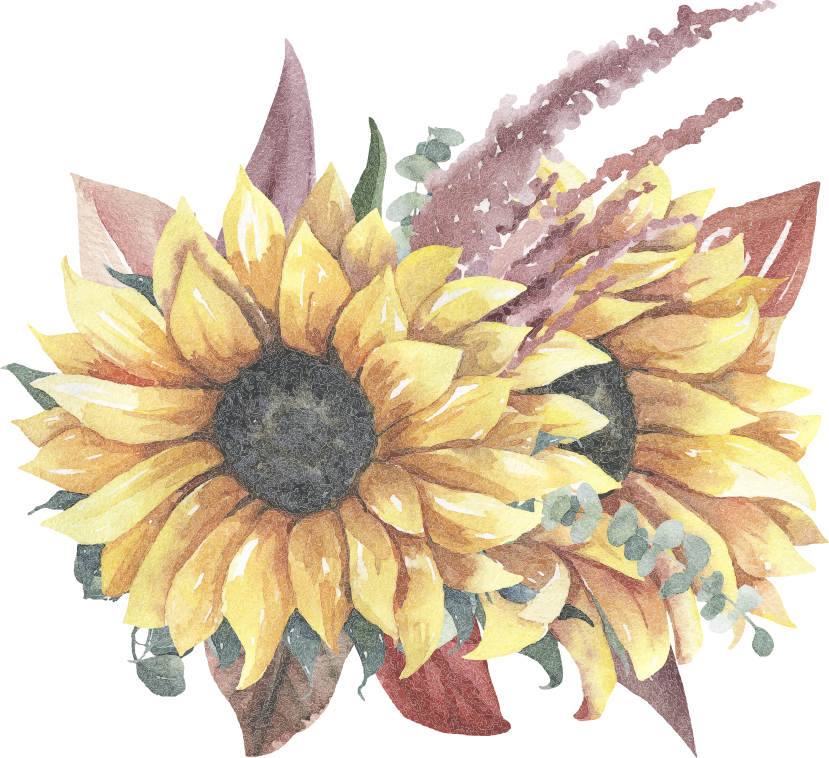 Alfombra vinílica naturaleza arreglo floral de girasoles - TenVinilo