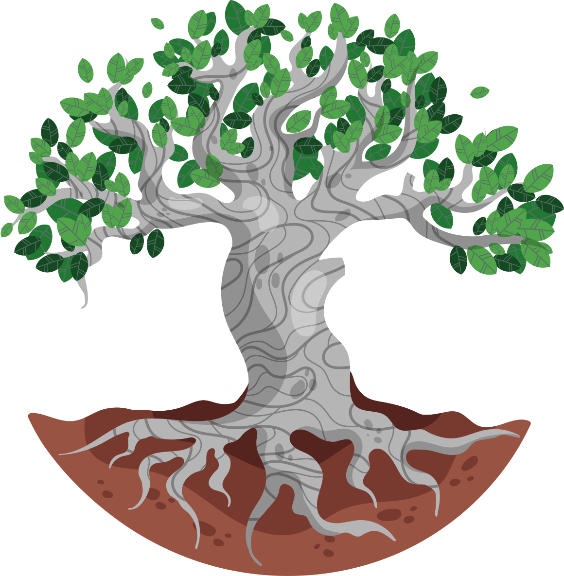 Alfombra vinílica naturaleza raíces de árbol estilizadas - TenVinilo