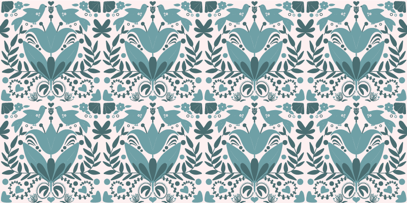 Alfombra vinílica naturaleza estampado floral - TenVinilo