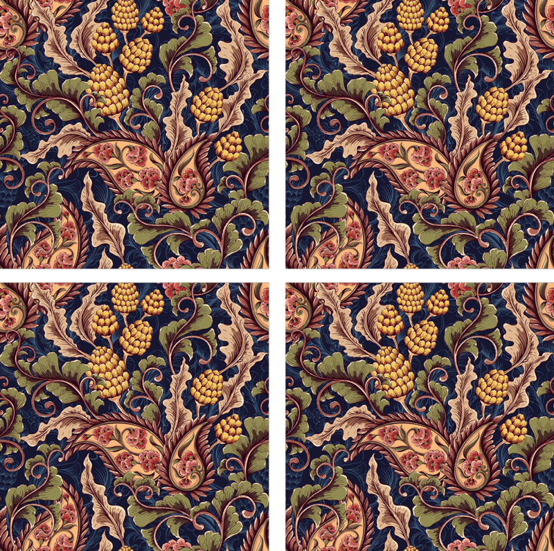 Alfombra vinílica naturaleza motivo floral - TenVinilo