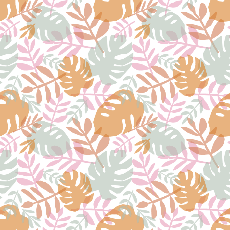 Alfombra vinílica naturaleza motivo de hoja verde - TenVinilo