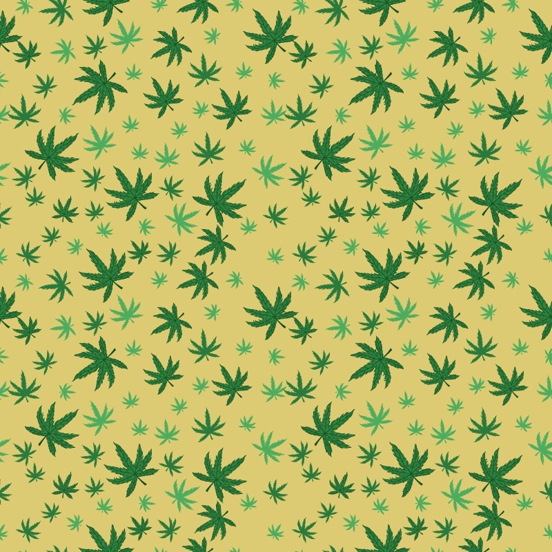 Alfombra vinílica flores patrón de cannabis sin costuras - TenVinilo