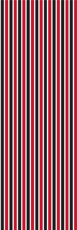 Alfombra vinílica dormitorio patrón vertical negro y rojo - TenVinilo