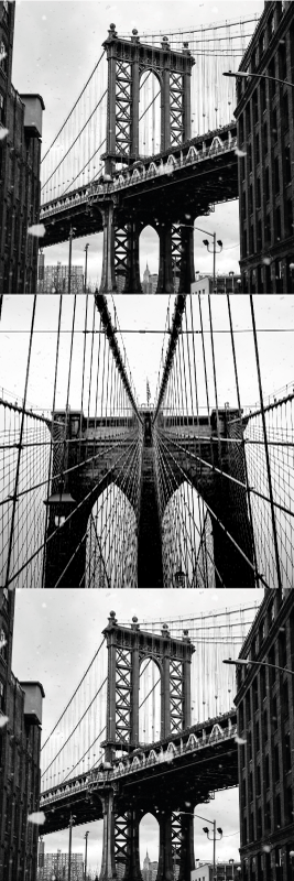 Alfombra vinílica dormitorio collage del puente de brooklyn - TenVinilo