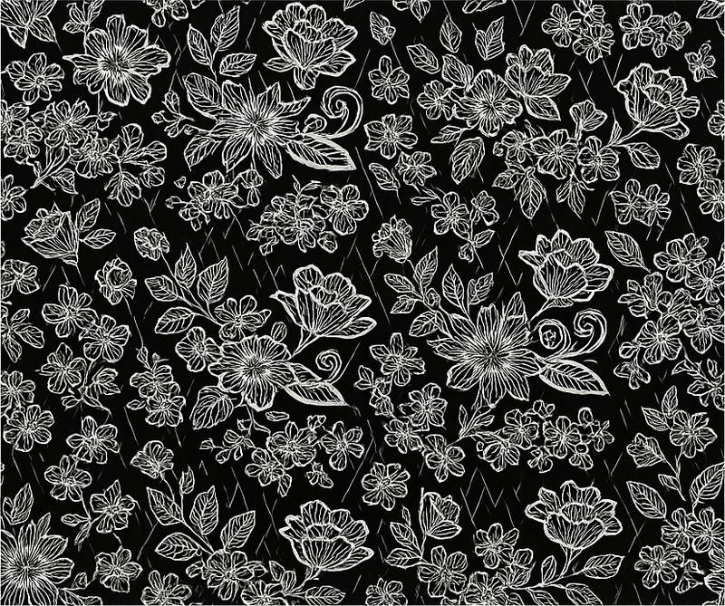 Alfombra vinílica dormitorio diseño floral oscuro - TenVinilo