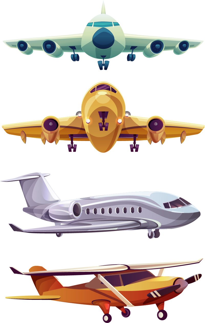 Alfombra vinílica infantil pack de aviones frontal - TenVinilo