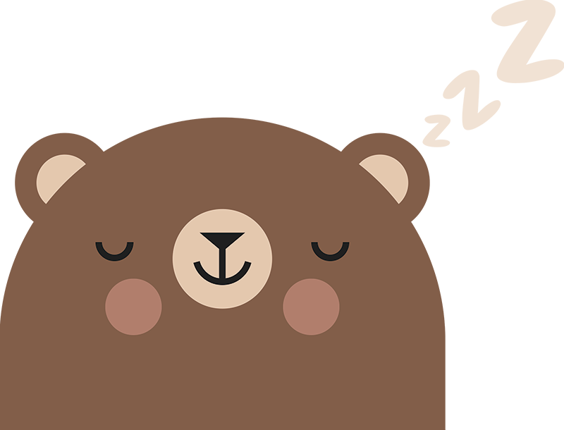 Alfombra vinílica infantil oso para cama infantil - TenVinilo