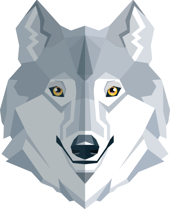 Alfombra vinílica dormitorio diseño lobo abstracto - TenVinilo