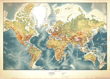 Alfombra vinílica mapamundi vinilo mapa del mundo viejo - TenVinilo