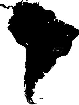 Alfombra vinílica mapamundi silueta de sudamérica - TenVinilo