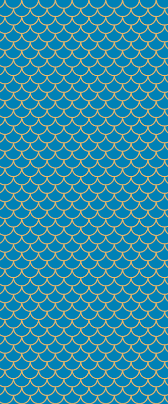 Alfombra vinílica baño diseño de escamas azules - TenVinilo