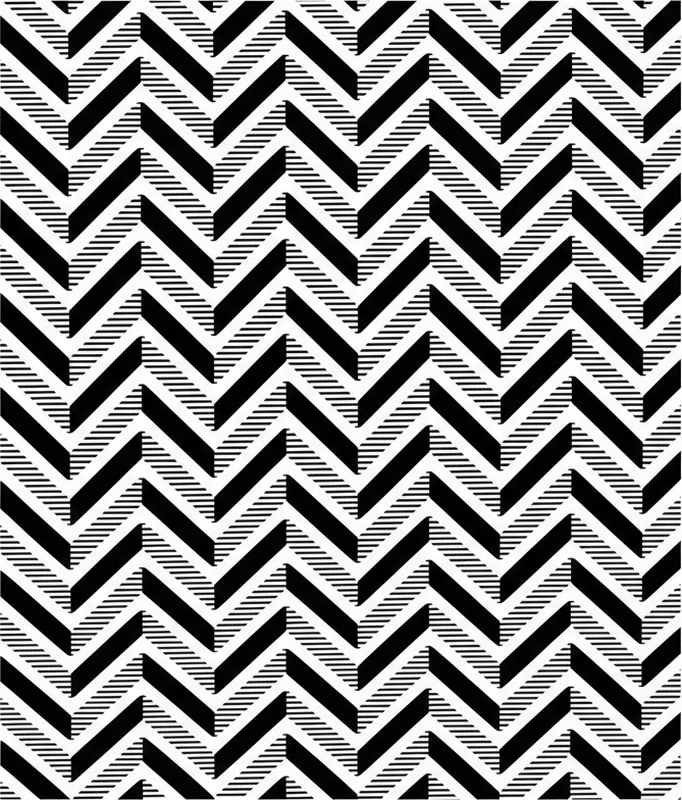 Alfombra vinílica geometría en blanco y negro - TenVinilo