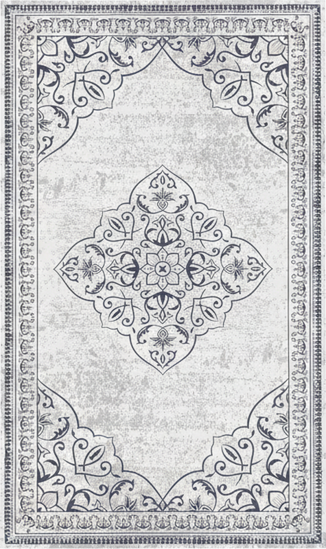 Alfombra pvc efecto persa gris - TenVinilo