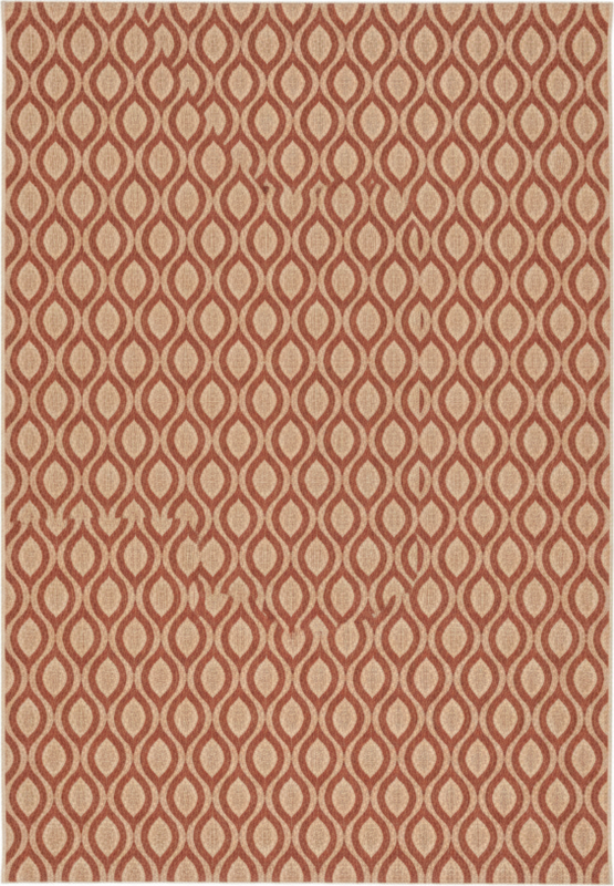Alfombra para exterior diseño vintage rojo - TenVinilo