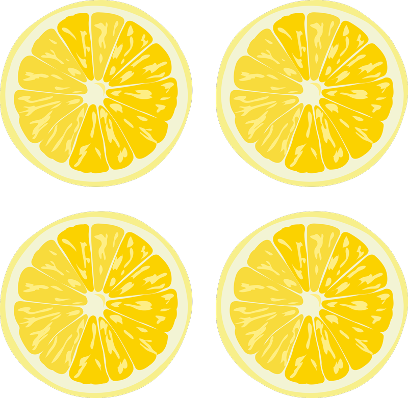Alfombra vinílica cocina pack de pegatinas de limones - TenVinilo
