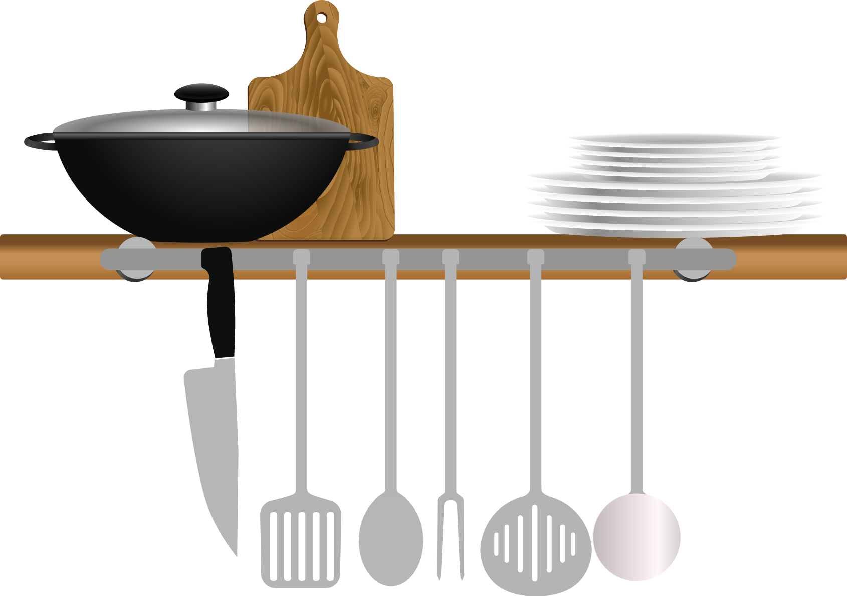Alfombra vinílica cocina secador de platos y tazones - TenVinilo