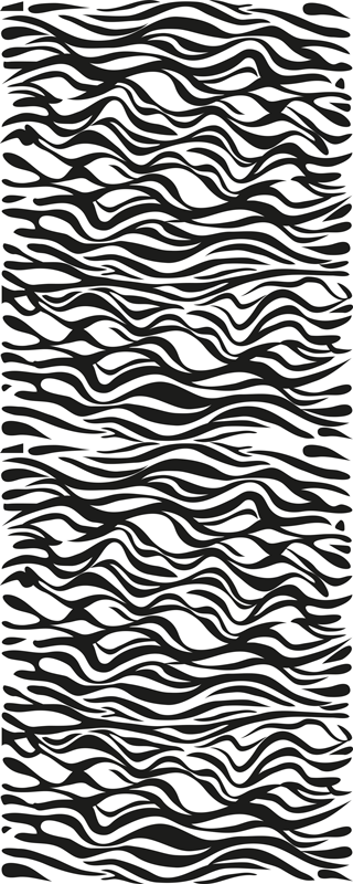 Alfombra vinílica cocina fondo de cebra nevera - TenVinilo