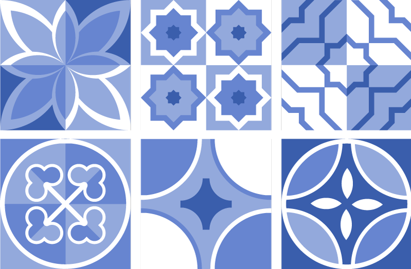 Alfombra vinílica cocina azulejos cindito tiles - TenVinilo