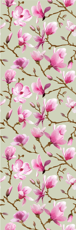 Alfombra vinílica dormitorio hermosa magnolia púrpura - TenVinilo