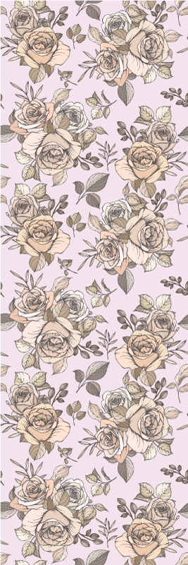 Alfombra vinílica dormitorio fondo rosa shabby chic - TenVinilo