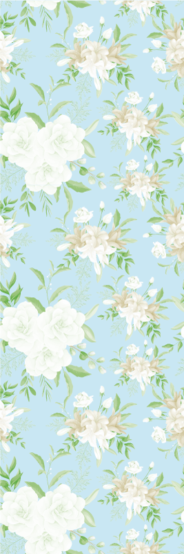 Alfombra vinílica dormitorio estilo grandmillenial floral - TenVinilo