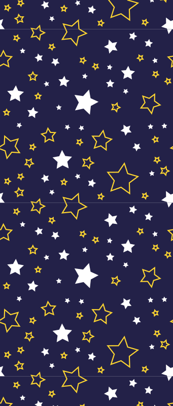 Alfombra vinílica dormitorio cielo nocturno con estrellas - TenVinilo