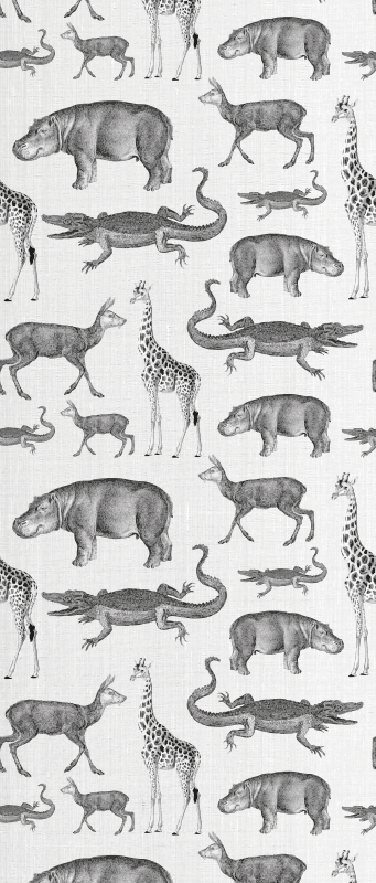 Alfombra vinílica dormitorio borde de animales y árboles - TenVinilo