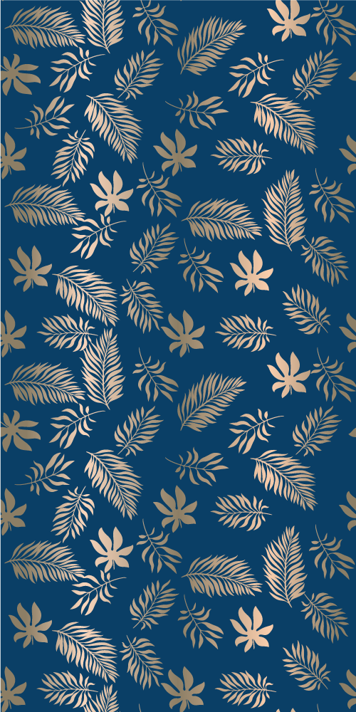Alfombra vinílica dormitorio diseño flor azul africano - TenVinilo